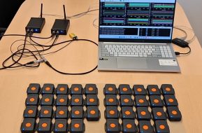 38 precisely synchronized ProMove-V IMUs sampling at 500 Hz